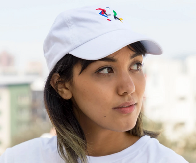 product image for la abstract cap in white 2 41