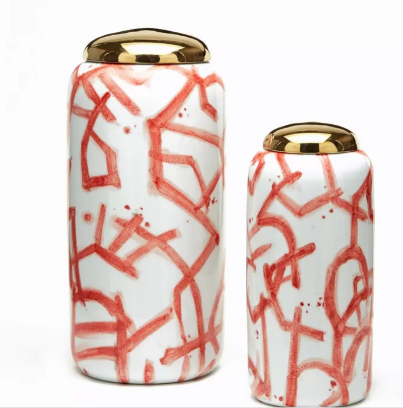 media image for corals covered jars with gold metallic lid in various sizes 4 290