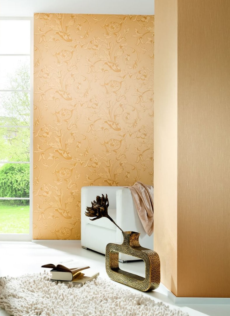 media image for Scroll Leaf and Ironwork Wallpaper design by BD Wall 245