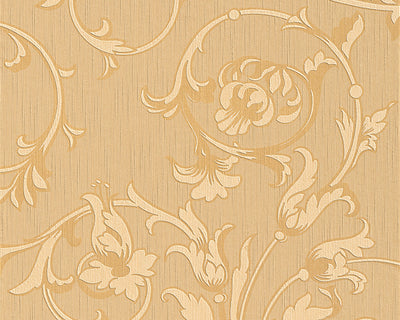product image for Scroll Leaf and Ironwork Wallpaper in Beige and Orange design by BD Wall 34