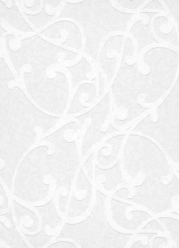 media image for Scrollwork Paintable Wallpaper in White design by BD Wall 281