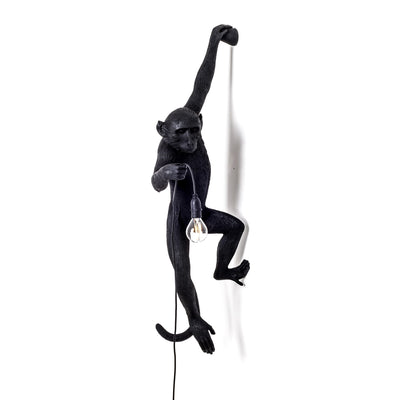 product image for the monkey lamp in black hanging version design by seletti 1 56