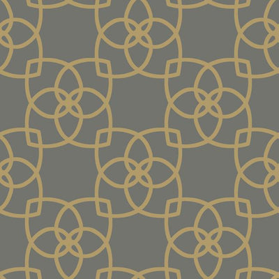 product image for Serendipity Geo Overlay Wallpaper in Gold and Dark Neutrals by York Wallcoverings 16