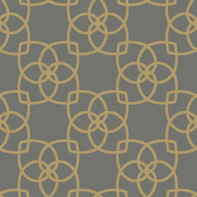 media image for Serendipity Geo Overlay Wallpaper in Gold and Dark Neutrals by York Wallcoverings 259