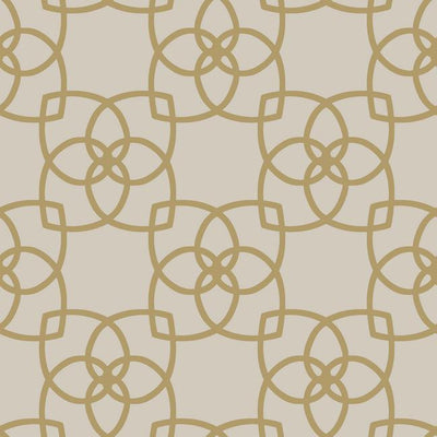 product image for Serendipity Geo Overlay Wallpaper in Gold and Grey by York Wallcoverings 76