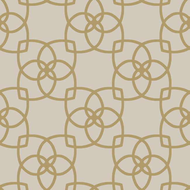 media image for Serendipity Geo Overlay Wallpaper in Gold and Grey by York Wallcoverings 274