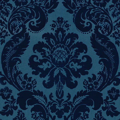 product image for Shadow Damask Wallpaper in Blue from the Moonlight Collection by Brewster Home Fashions 16