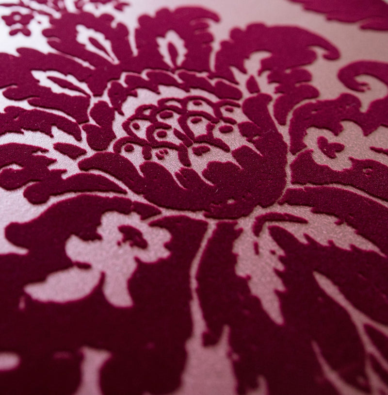 media image for Shadow Damask Wallpaper in Merlot from the Moonlight Collection by Brewster Home Fashions 223