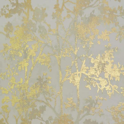 product image for Shimmering Foliage Wallpaper in Almond and Gold by Antonina Vella for York Wallcoverings 76