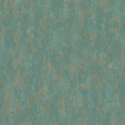 product image of Shimmering Patina Wallpaper in Gold and Deep Turquoise by Antonina Vella for York Wallcoverings 517