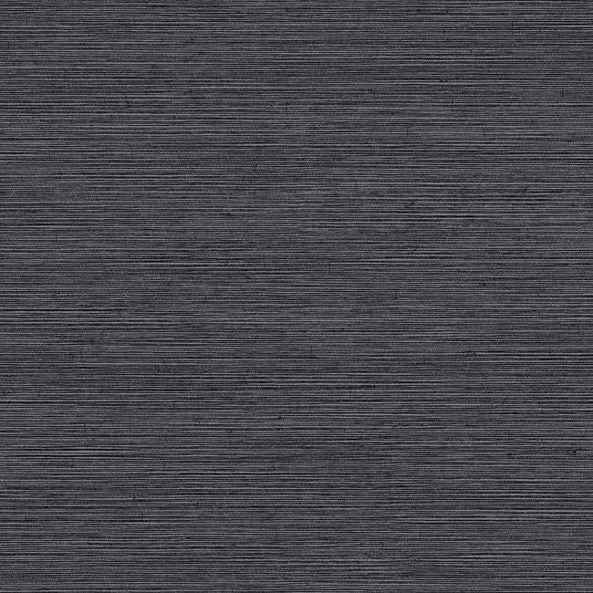 media image for Shining Sisal Faux Grasscloth Wallpaper in Dark Metallic Charcoal by York Wallcoverings 29