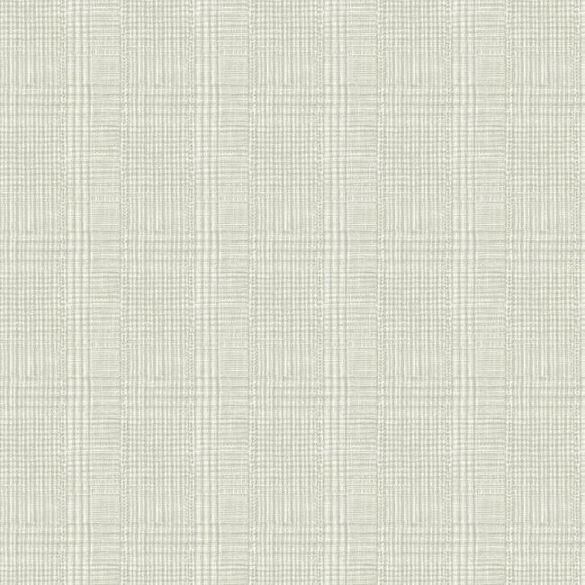 media image for Shirting Plaid Wallpaper in Off-White from the Traveler Collection by Ronald Redding 253