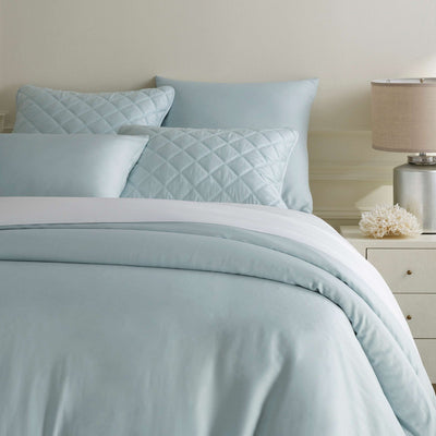 product image for silken solid robins egg blue duvet cover by annie selke pc759 fq 1 78