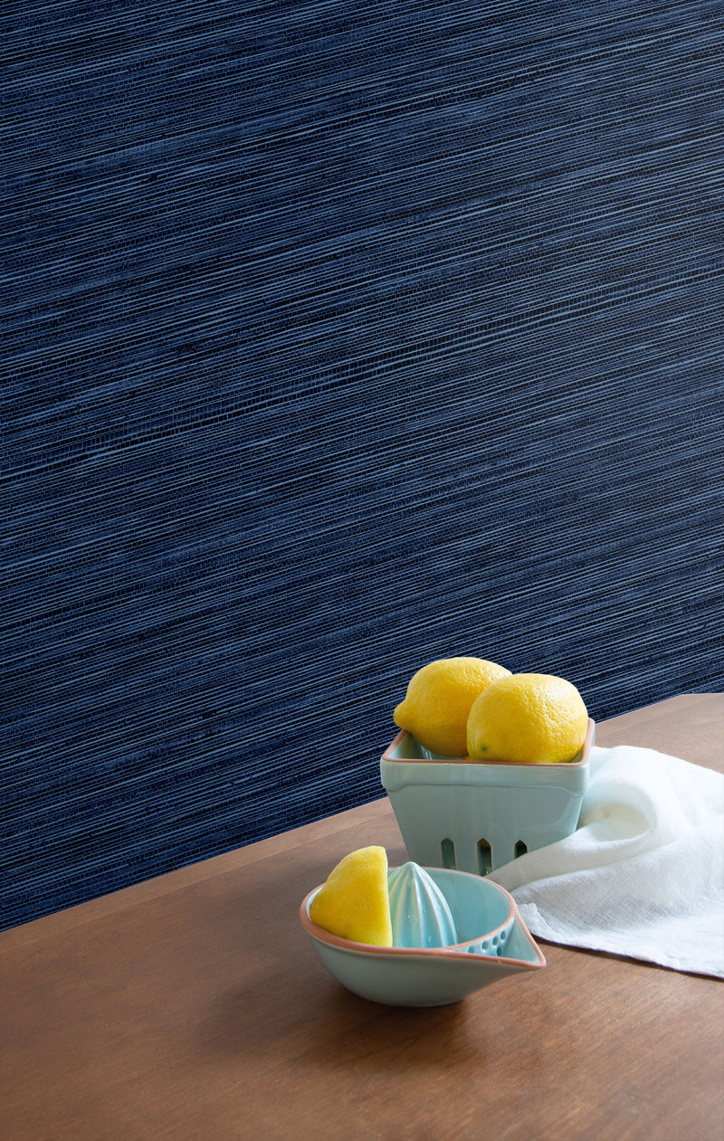 media image for Sisal Hemp Wallpaper in Sapphire from the More Textures Collection by Seabrook Wallcoverings 250