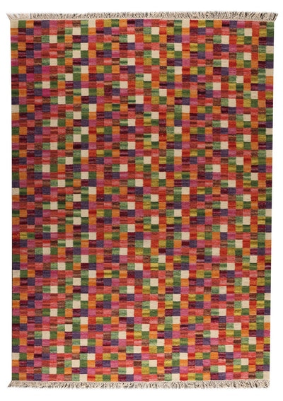 product image for Small Box Multi Collection Hand Woven Wool Area Rug in Multi design by Mat the Basics 27