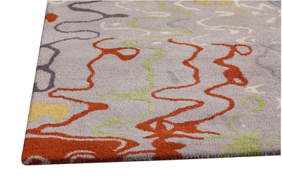 product image for Spia Collection Hand Tufted Wool and Viscose Area Rug in Grey and Multi design by Mat the Basics 14