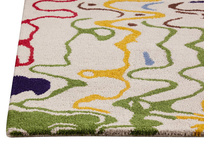 product image for Spia Collection Hand Tufted Wool and Viscose Area Rug in Multi design by Mat the Basics 94