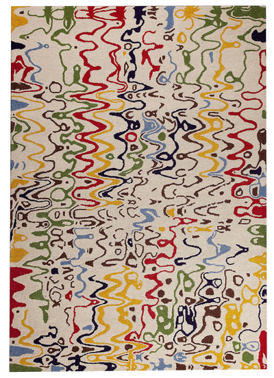 product image for Spia Collection Hand Tufted Wool and Viscose Area Rug in Multi design by Mat the Basics 60