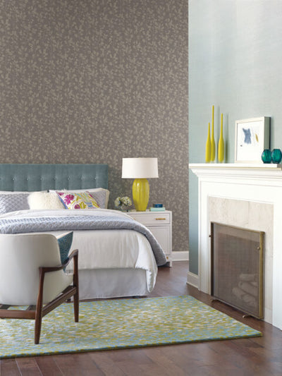 product image for Sprig Wallpaper in Black and Grey from the Moderne Collection by Stacy Garcia for York Wallcoverings 87
