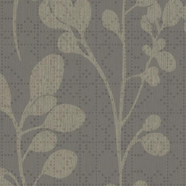 media image for Sprig Wallpaper in Black and Grey from the Moderne Collection by Stacy Garcia for York Wallcoverings 229