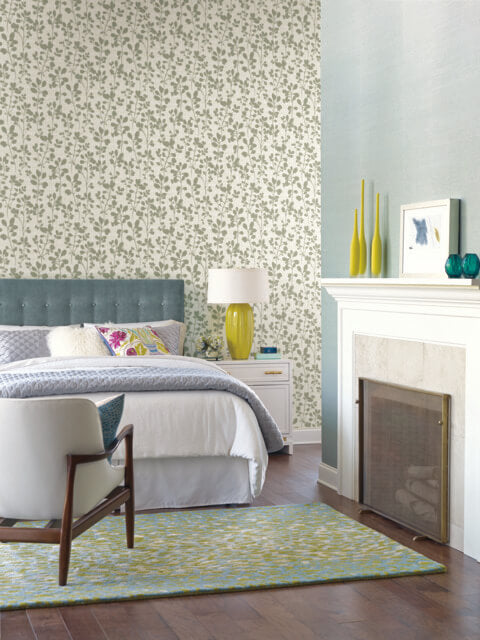 media image for Sprig Wallpaper in Sage from the Moderne Collection by Stacy Garcia for York Wallcoverings 290