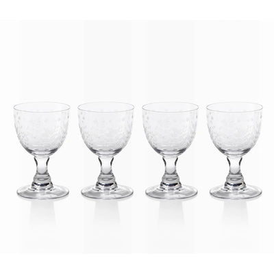 product image of Spring Leaves Cut Design White Wine Glass by Panorama City 52