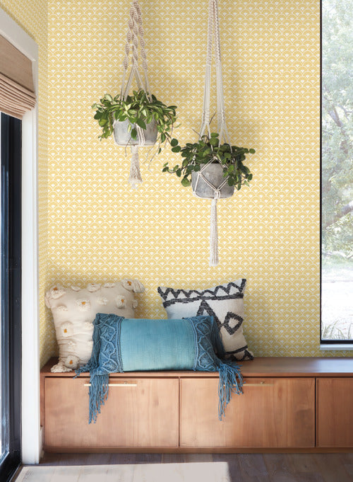 media image for Stacked Scallops Wallpaper from the Magnolia Home Vol. 3 Collection by Joanna Gaines 293