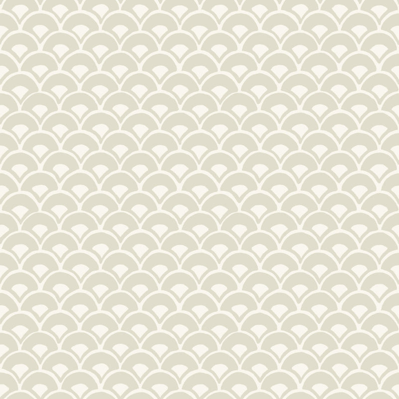media image for Stacked Scallops Wallpaper in Beige from the Magnolia Home Vol. 3 Collection by Joanna Gaines 290