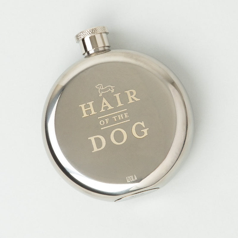 media image for stainless steal hip flask hair of the dog 1 289