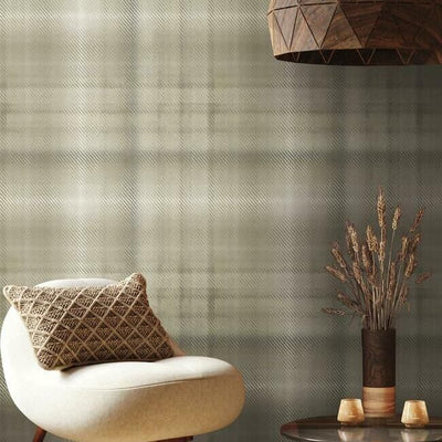 product image for Sterling Plaid Wallpaper in Beige from the Traveler Collection by Ronald Redding 54