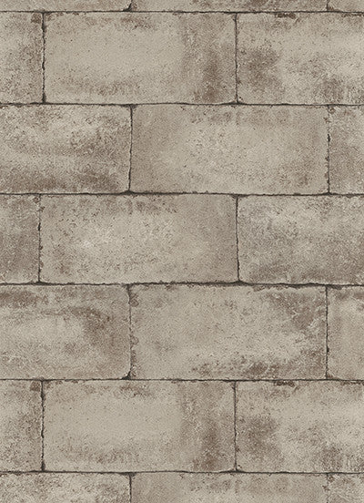 media image for Stone Wall Wallpaper in Brown-Grey design by BD Wall 271