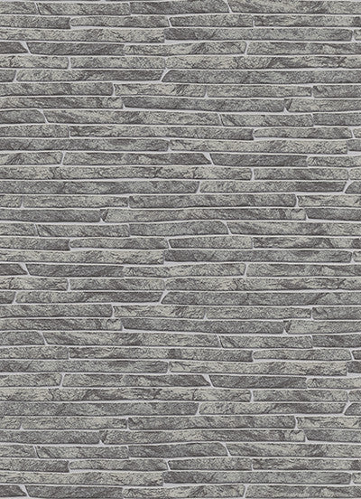 media image for Stone Wall Wallpaper in Grey and Black design by BD Wall 213
