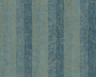 product image of Stripes Wallpaper in Blue and Metallic design by BD Wall 558