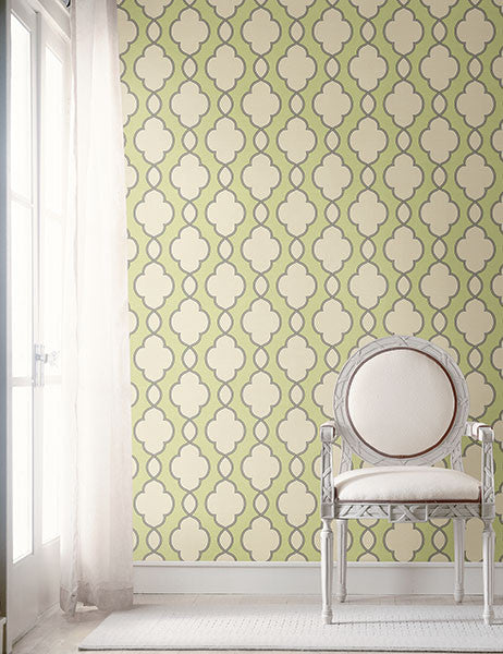 media image for Structure Green Chain Link Wallpaper from the Symetrie Collection by Brewster Home Fashions 284