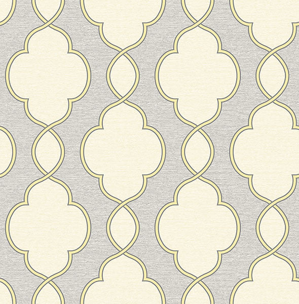 media image for Structure Yellow Chain Link Wallpaper from the Symetrie Collection by Brewster Home Fashions 252