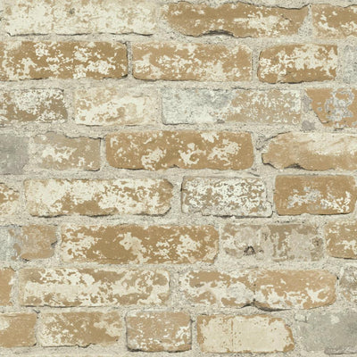 product image for Stuccoed Brick Peel & Stick Wallpaper in Brown by RoomMates for York Wallcoverings 11
