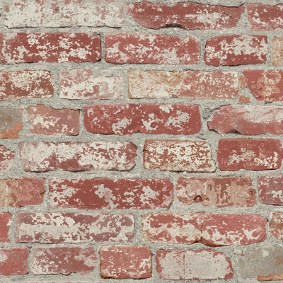 product image of Stuccoed Brick Peel & Stick Wallpaper in Dark Red by RoomMates for York Wallcoverings 587