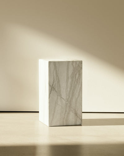 product image for plinth rectangle block marble table b22 slm 6 50