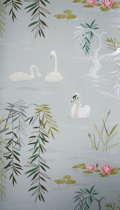 product image for Swan Lake Wallpaper in Twilight by Nina Campbell for Osborne & Little 74