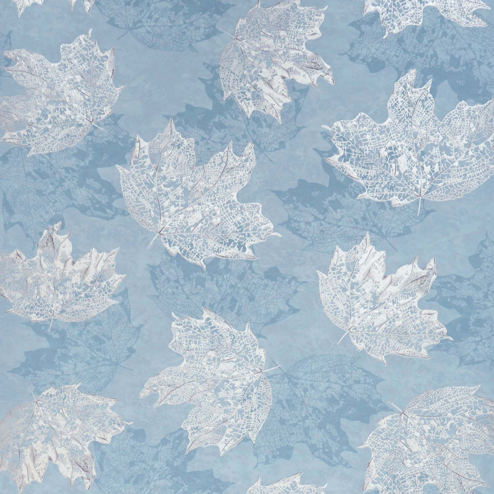 Shop Sample Sycamore Wallpaper in Blue and Gilver from the Folium