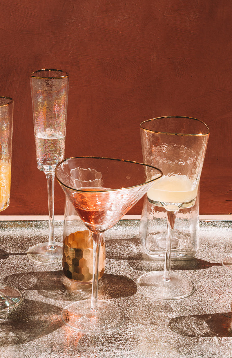 media image for kampari triangular martini glasses w gold rim set of 4 by zodax ch 5613 4 257