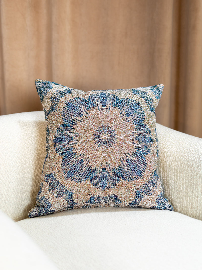 media image for indigo kaleidoscope woven throw pillow 2 231