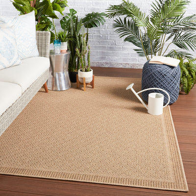 product image for Maeva Indoor/Outdoor Border Beige Rug by Jaipur Living 27