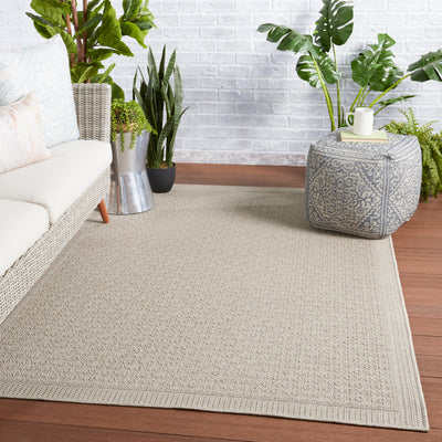 product image for Maeva Indoor/Outdoor Border Grey Rug by Jaipur Living 56