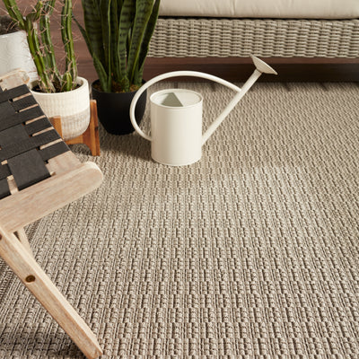 product image for Poerava Indoor/Outdoor Border Grey & Taupe Rug by Jaipur Living 55