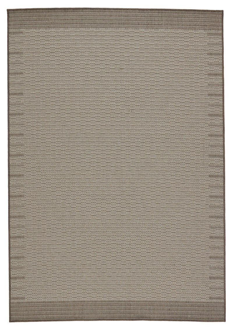 media image for Poerava Indoor/Outdoor Border Grey & Taupe Rug by Jaipur Living 220