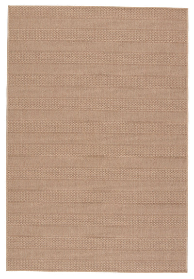 product image for Avae Indoor/Outdoor Striped Beige & Light Brown Rug by Jaipur Living 1