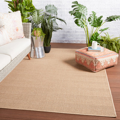 product image for Avae Indoor/Outdoor Striped Beige & Light Brown Rug by Jaipur Living 70