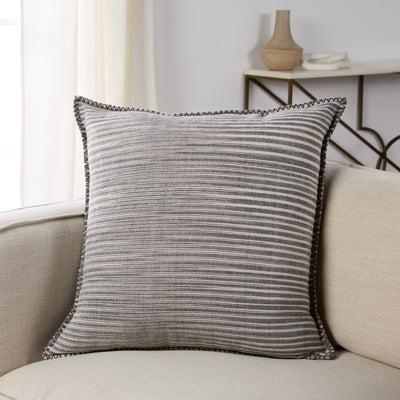 product image for Tanzy Cadell Striped Gray Cream Pillow By Jaipur Living Plw104010 5 21