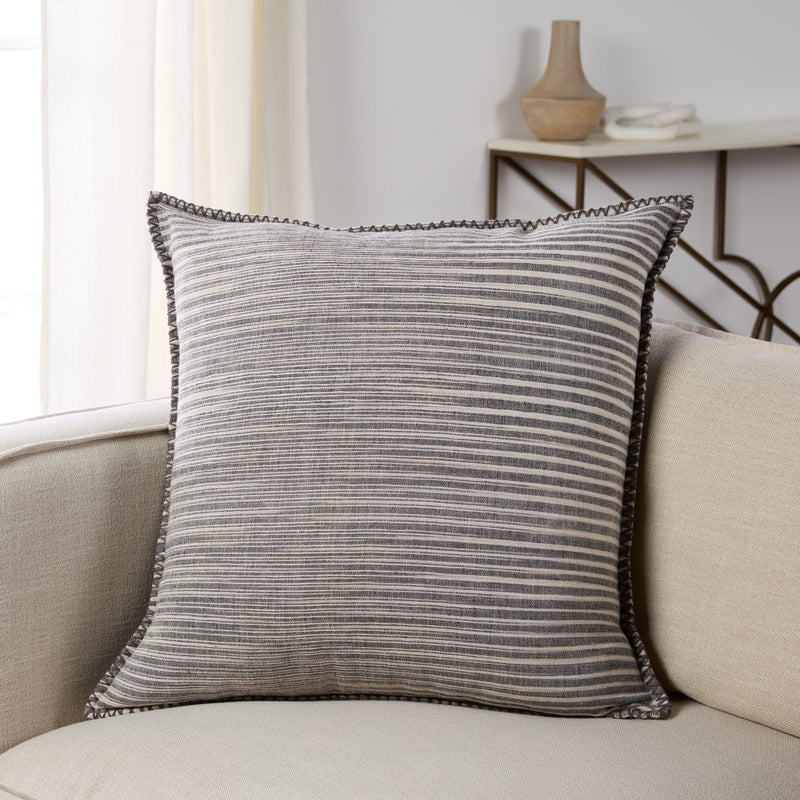 media image for Tanzy Cadell Striped Gray Cream Pillow By Jaipur Living Plw104010 5 21